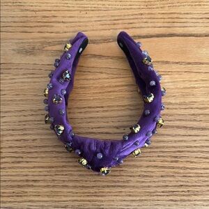 Lele Sadoughi Amethyst Birthstone Headband